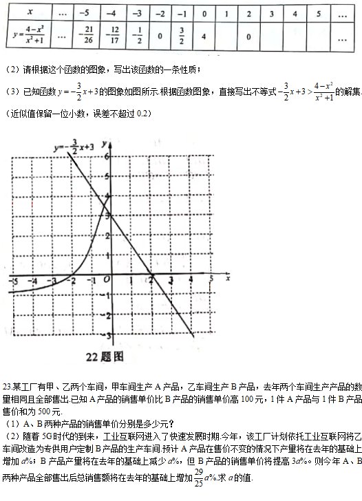 2021年重庆中考数学试卷及答案解析A卷,重庆中考数学真题