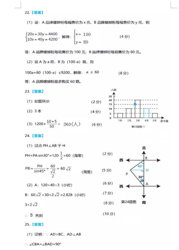 2021年柳州中考数学试卷及答案解析第2页
