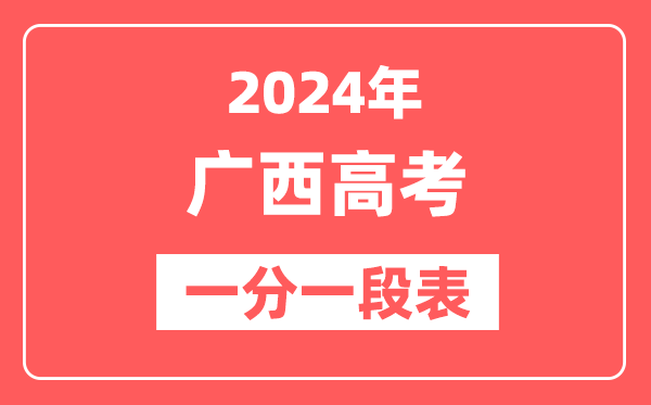 广西高考一分一段表2024年位次查询表(含物理类、历史类)