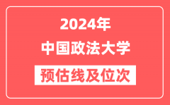 中国政法大学2024年在湖南省预估分数线及位次(附在湖南招生计划)