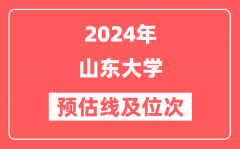 山东大学2024年在山东省预估分数线及位次(附在山东招生计划)