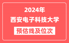 西安电子科技大学2024年在山东省预估分数线及位次(附在山东招生计划)