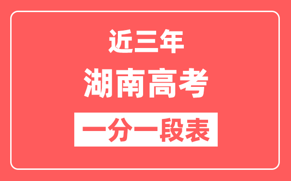 湖南近三年高考一分一段表(含2022-2024年)